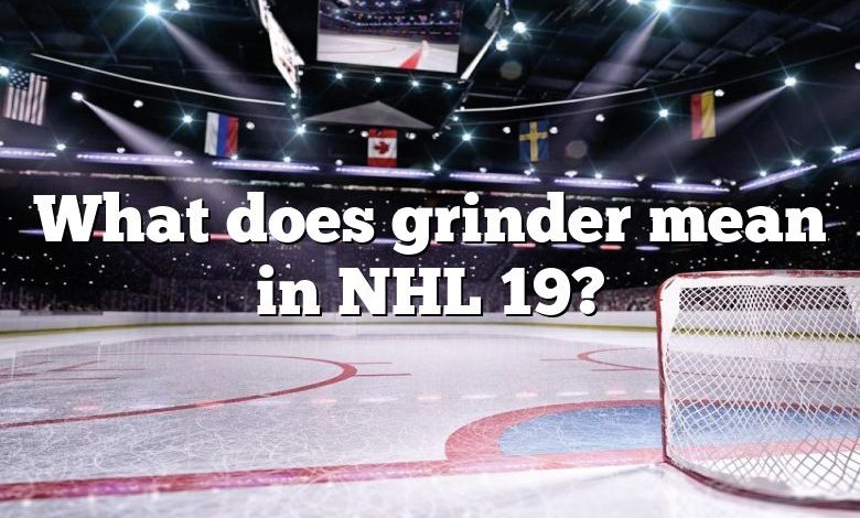 What does grinder mean in NHL 19?