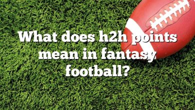 What does h2h points mean in fantasy football?