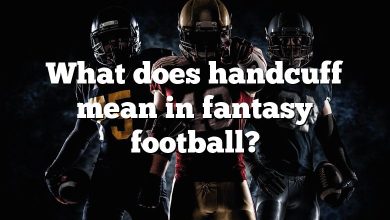 What does handcuff mean in fantasy football?