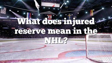 What does injured reserve mean in the NHL?