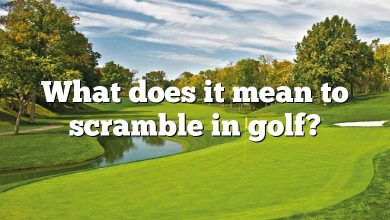 What does it mean to scramble in golf?