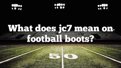 What does jc7 mean on football boots?