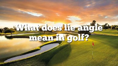 What does lie angle mean in golf?