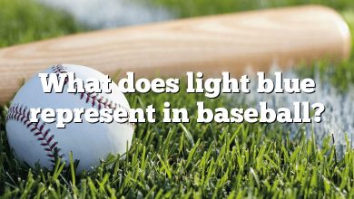 What does light blue represent in baseball?