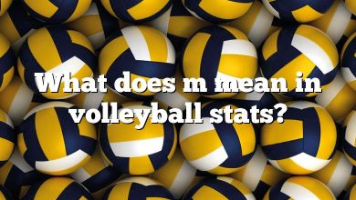 What does m mean in volleyball stats?