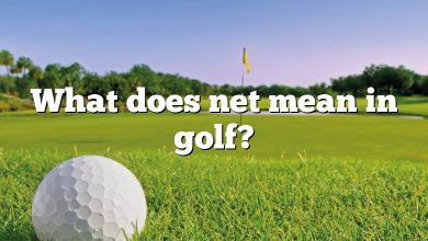 What does net mean in golf?