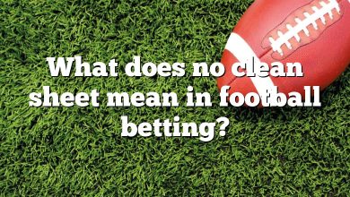 What does no clean sheet mean in football betting?