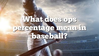 What does ops percentage mean in baseball?