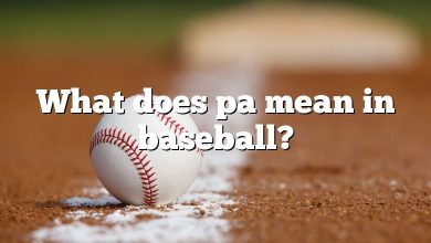 What does pa mean in baseball?