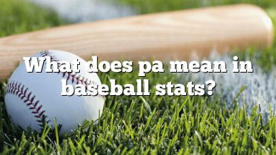 What does pa mean in baseball stats?