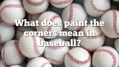 What does paint the corners mean in baseball?