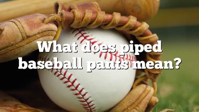 What does piped baseball pants mean?