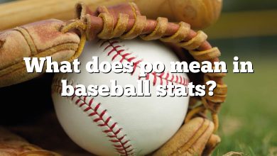 What does po mean in baseball stats?