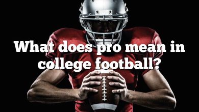 What does pro mean in college football?