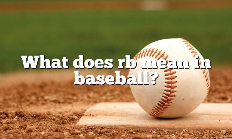 What does rb mean in baseball?