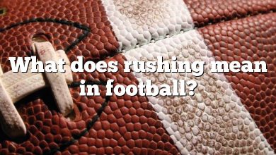 What does rushing mean in football?