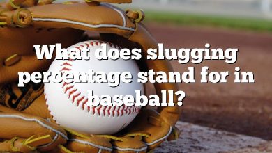 What does slugging percentage stand for in baseball?