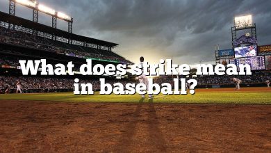 What does strike mean in baseball?