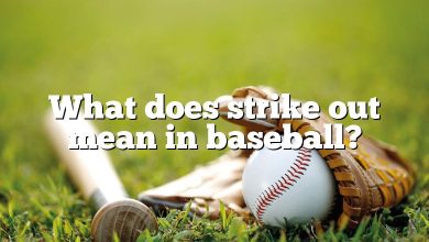 What does strike out mean in baseball?