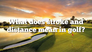 What does stroke and distance mean in golf?