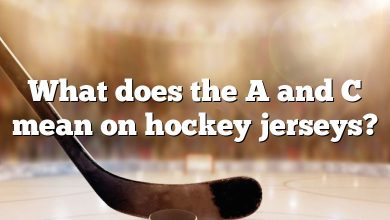 What does the A and C mean on hockey jerseys?