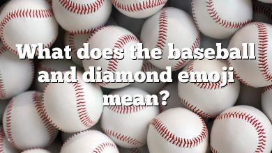 What does the baseball and diamond emoji mean?