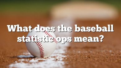 What does the baseball statistic ops mean?