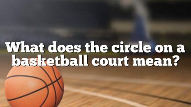 What does the circle on a basketball court mean?