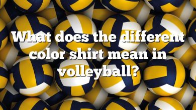 What does the different color shirt mean in volleyball?