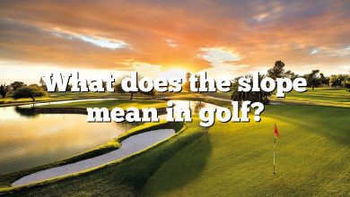 What does the slope mean in golf?