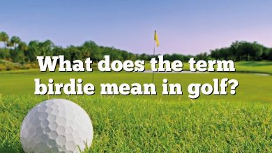 What does the term birdie mean in golf?