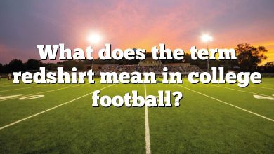 What does the term redshirt mean in college football?