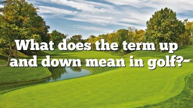 What does the term up and down mean in golf?