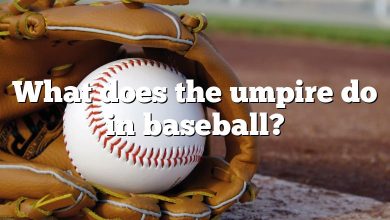 What does the umpire do in baseball?