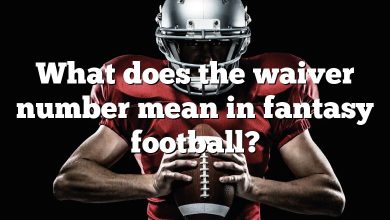 What does the waiver number mean in fantasy football?