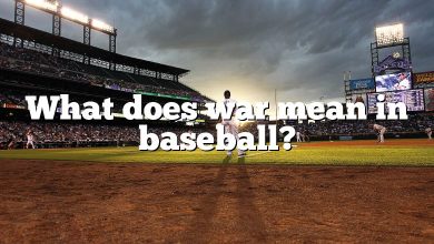 What does war mean in baseball?