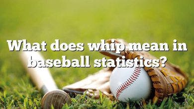 What does whip mean in baseball statistics?