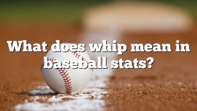What does whip mean in baseball stats?
