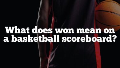 What does won mean on a basketball scoreboard?