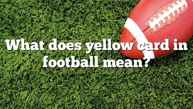 What does yellow card in football mean?