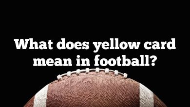 What does yellow card mean in football?