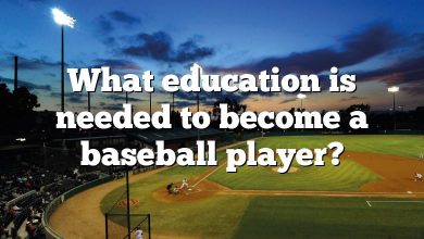 What education is needed to become a baseball player?