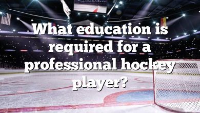 What education is required for a professional hockey player?
