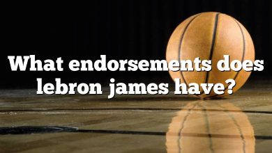 What endorsements does lebron james have?