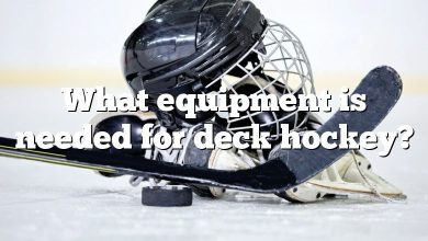 What equipment is needed for deck hockey?