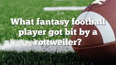 What fantasy football player got bit by a rottweiler?