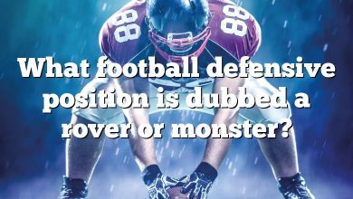 What football defensive position is dubbed a rover or monster?