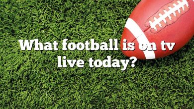 What football is on tv live today?