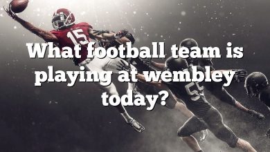 What football team is playing at wembley today?