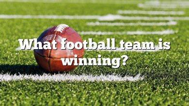 What football team is winning?